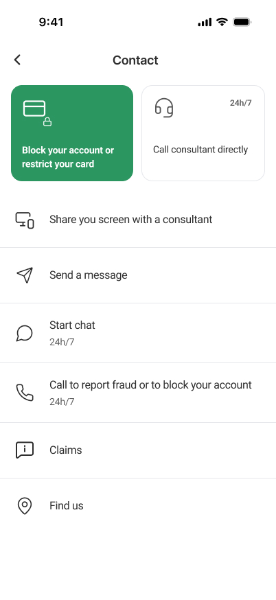Claims hub entry